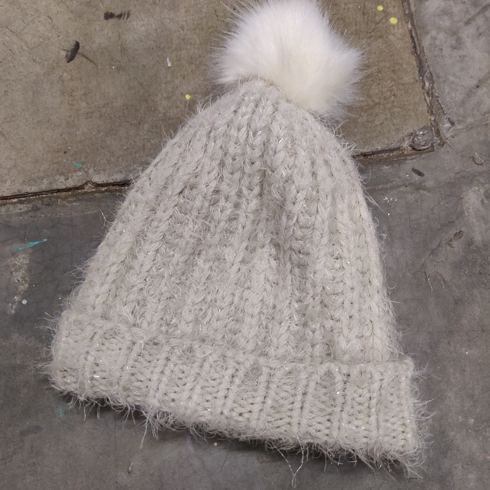 Fuzzy Pom Pom Beanie